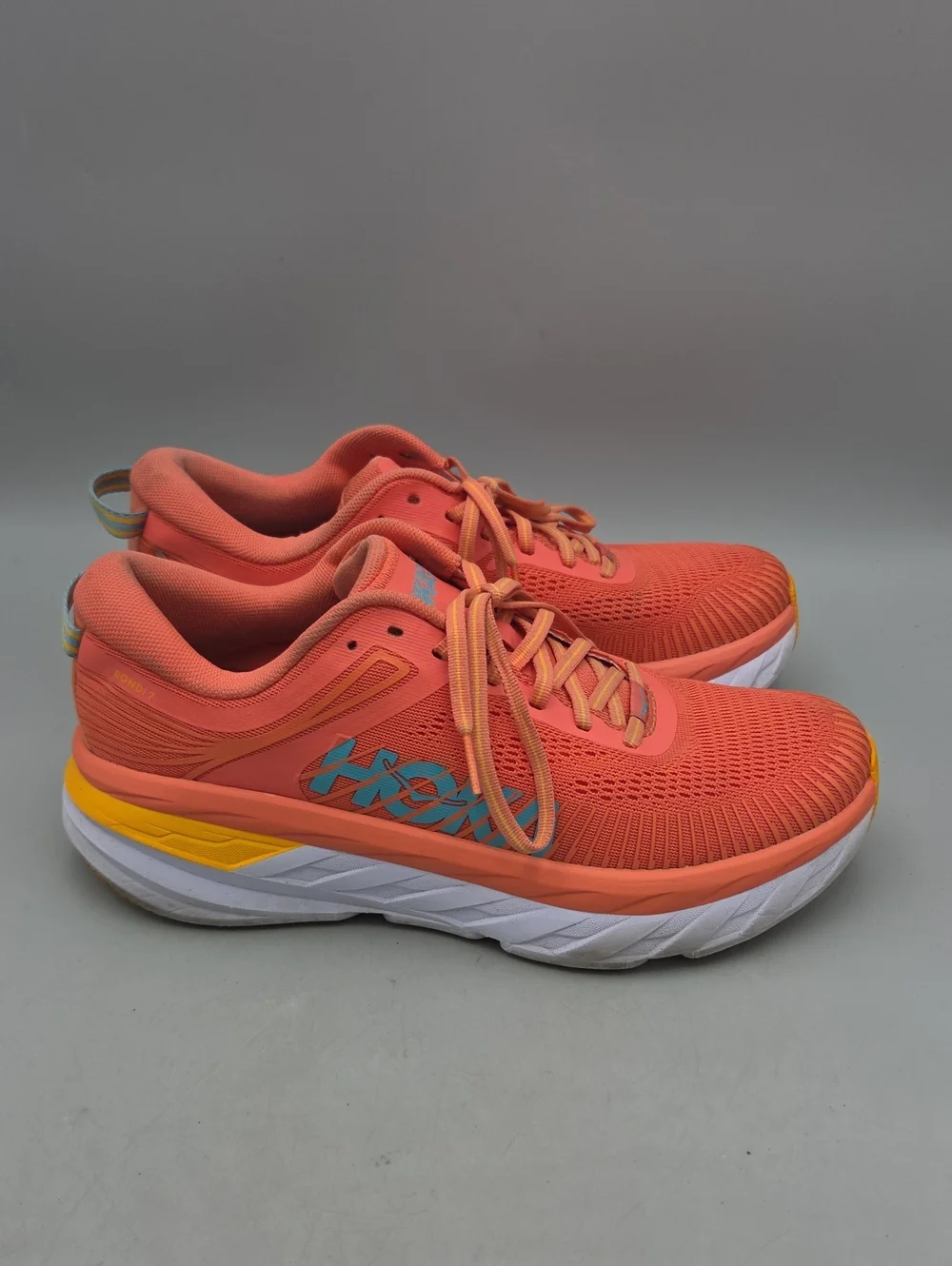 Hoka Bondi 7 Camellia/Coastal Shade Women's Size 9 Running Shoes Hoka One One